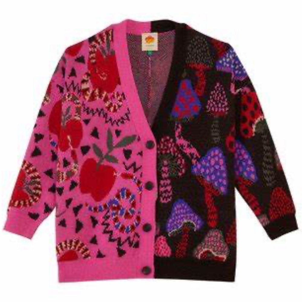 Farm Rio mushroom and serpent apple cardigan